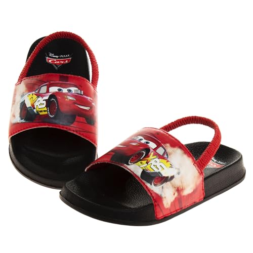 Image of Disney Minnie Mickey Encanto Lightning McQueen Lilo n Stich Sesame Street Little Mermaid Moana Slides Backstrap Slip-On Beach Sandals (Infant /Toddler /Little Kid)