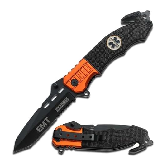 TAC Force 8.5" EMT Rescue Spring Assisted Tactical Pocket Knife Blade Open