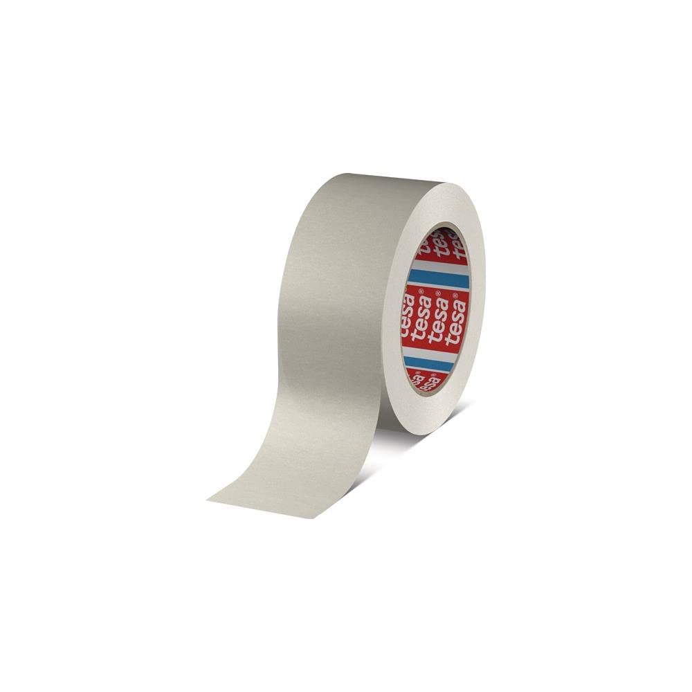 Tesa 4713 Paper Tape Roll 50mm x 50m (50mm, White, 1 Roll)