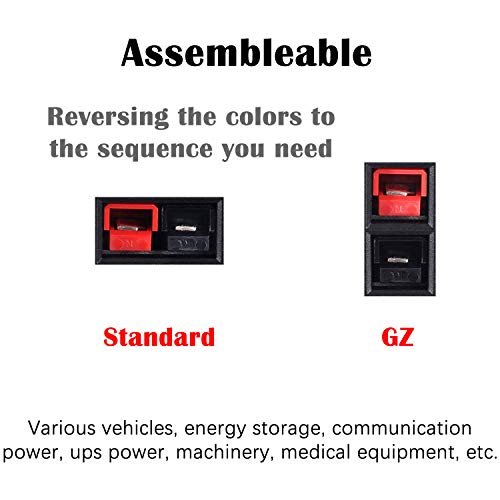 iGreely 6ft/1.8m Extension Cable 10AWG Battery Charger Adapter 45A Connector for GZ Yeti /G500 Solar Generator Power Inverter and for Renogy,Boulder 200 Solar Panels