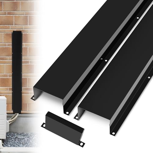 LyPrem 6.5ft Mini Split Line Set Cover 4" PVC for AC & Heat Pump Black by LyPrem - Used condition - US$69.91