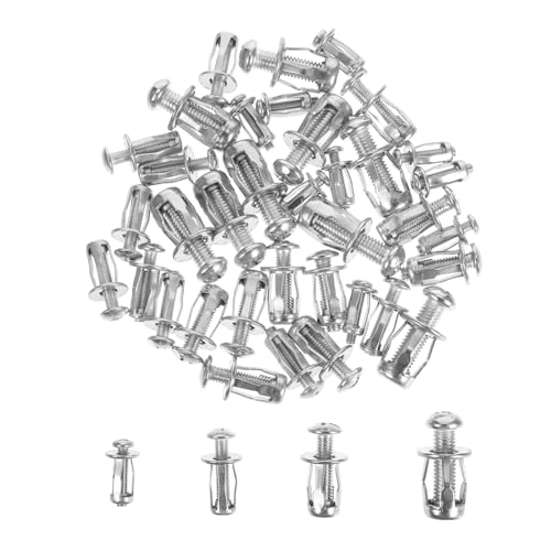 Cabilock 40pcs Expansion Screws for Concrete Walls /m5/ /m8 Metal Wall Anchors Petal Nuts for Drywall