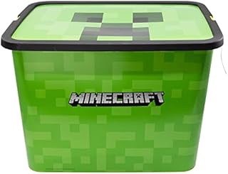 Stor Minecraft 23 Litre Click Lock Storage Box, Green