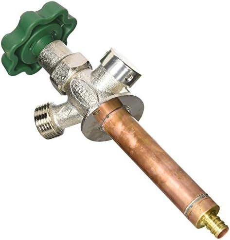 PRIER PRODUCTS P-164X04 Anti-Siphon Quarter Turn Wall Hydrant with 1/2" PEX Inlet, 4"