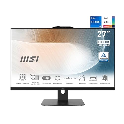 MSI كمبيوتر مكتبي مودرن AM272P 12M الكل في واحد بشاشة FHD