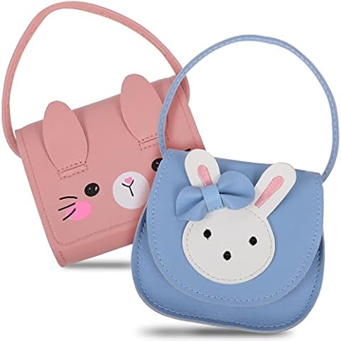 Bolso de mano para niñas con diseño de conejo y gato, 2 unidades Cover