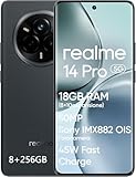 realme 14 Pro 5G Smartphone con fotocamera OIS da 50MP, Dimensity 7300 5G, display OLED da 6,77'' 120Hz, batteria da 5000mAh, ricarica rapida da 45W, NFC 8+256GB - Grigio