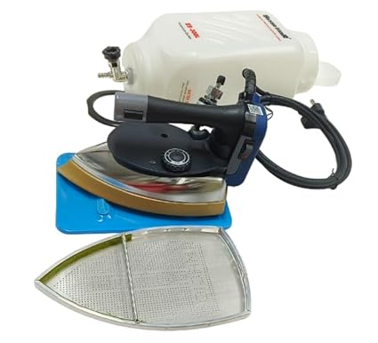 SILVER STAR ELECTRIC STEAM IRON Es 300L 1800 Watt Industrial Electric steam Iron Box With 4Ltr Water Tank, Filter And Teflon shoe Big Base, Heavy Duty, High Pressure
