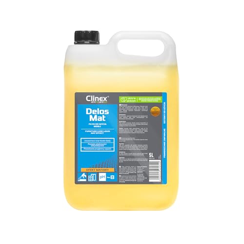 Clinex Delos Mat Möbel Reiniger & Pflege 5000ml / 5 liter Holzreiniger Möbel - Holzpflege - Entfernt Staub und Schmutz - Antistatische Eigenschaften Umweltfreundlich