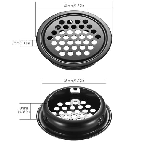 32 Pcs Round Ventilation Mesh Holes, 35mm Round Stainless Steel Air Vents Cover, Air Vent Hole Ventilation Louver - Image 2