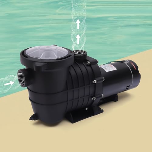1.5HP 110-120V Filter Pump 6000GPH Inground Swimming POOL PUMP MOTOR w/Strainer,60HZ Silent Operation