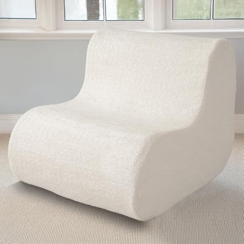 アイリスプラザ 雲ようなやわらかさ L字ウレタンソファ おしゃれ かわいい 一人掛け フランネルカバー ホワイト FDL-150F