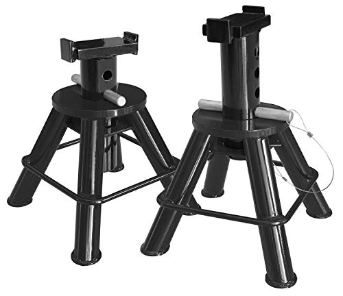 Image of Torin 10 Ton (20,000 lb) Capacity Heavy Duty Steel Jack Stands, Low Profile, 2 Pack, T80070 , Black