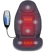 Snailax massagestoelkussen met warmtefunctie en vibratie, rugmassageapparaat, massagekussen, M