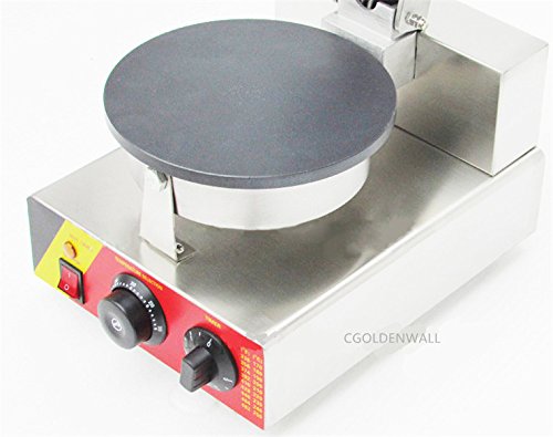 CGOLDENWALL NP-598 Máquina para Hacer Rollo de Huevo Profesional Gofrera de Barquillo Eléctrica Antiadherente de Acero Inoxidable Ideal para Hacer Cucurucho de Helado Certificado CE