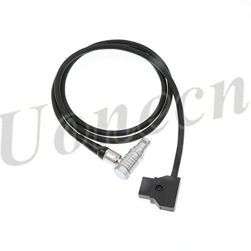 Uonecn Red Epic Scarlet Camera Power Cable D Tap to Right Angle 1B 6 Pin Female Flexible Thin Cord 39''