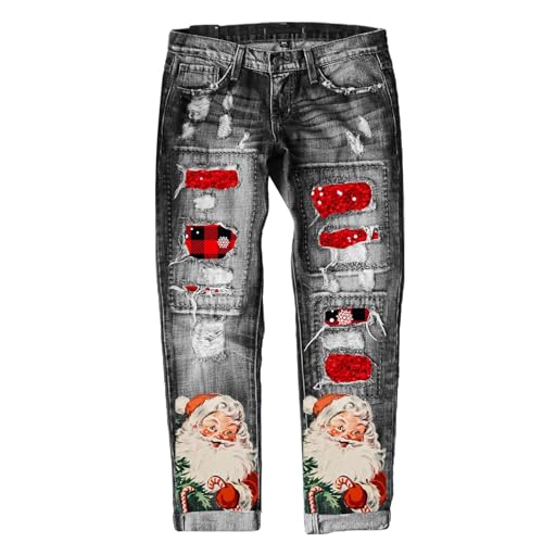 Jean femme épais contre le froid : confort thermique et détails brodés