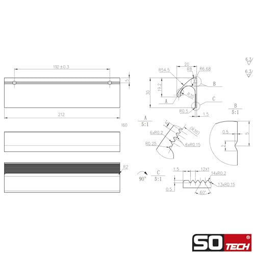 Tiradores para muebles SOTECH de aluminio negro mate, pack de 10 unidades 7