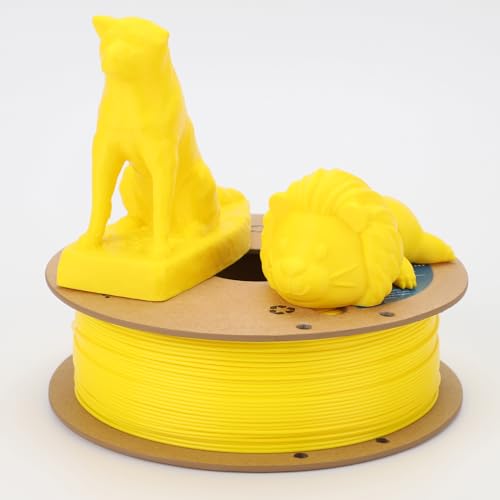Image of 3DHoJor PLA+ Filament 1.75mm, 3D Printer Filament PLA Plus, Cardboard Spool 3D Printing Filament, Dimensional Accuracy + /- 0.03 mm, Yellow, 1kg