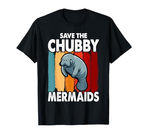 Save The Chubby Sea Cow Mermaids Manatee Floaty Potatoes T-Shirt