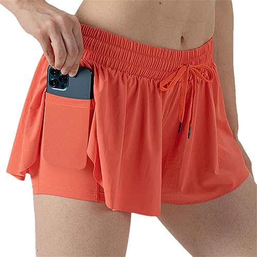 Women Pleated Tennis Skirt with Pockets Badminton Yoga Sports Shorts