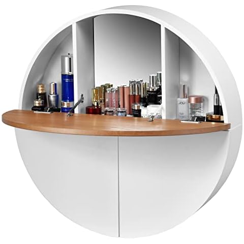 COSTWAYMesa Tocador Redondo Montado a la Pared Cover