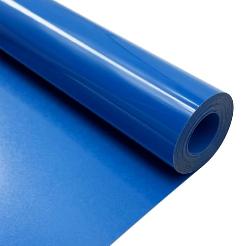 Image of Lake Blue Heat Transfer Vinyl HTV Roll Matte PU 12 inch x 15 ft. | Easy to Cut, Weed & Transfer, Lake Blue Iron On Vinyl for Cricut, Silhouette Cameo & Other Craft Cutter Cutting Machine