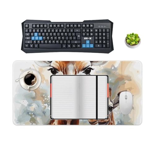 Tapete para Escritorio Grande Deer Giraffe, Antideslizante miniatura 4