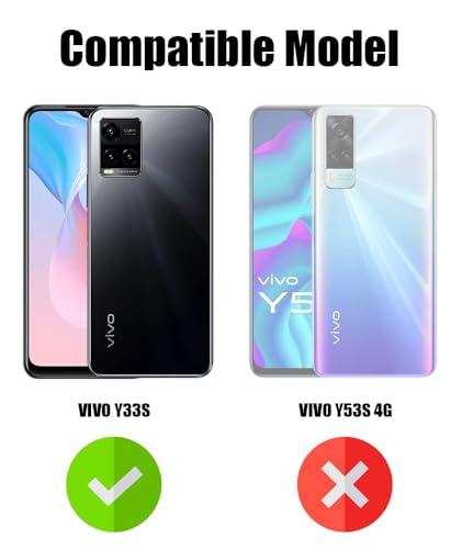 Image of Jkobi Back Case Cover for Vivo Y33s (Silicone Crystal Clear| Shockproof Bumpers | Transparent)