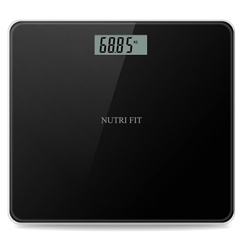 NUTRI FIT Báscula digital de baño para peso corporal, báscula de baño para observar peso preciso con pantalla LCD grande, más precisa para uso
