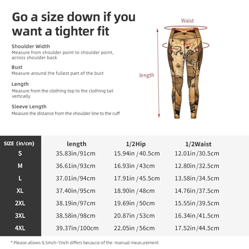 Leggings de gimnasio con mapa antiguo mallas de running para mujer 5