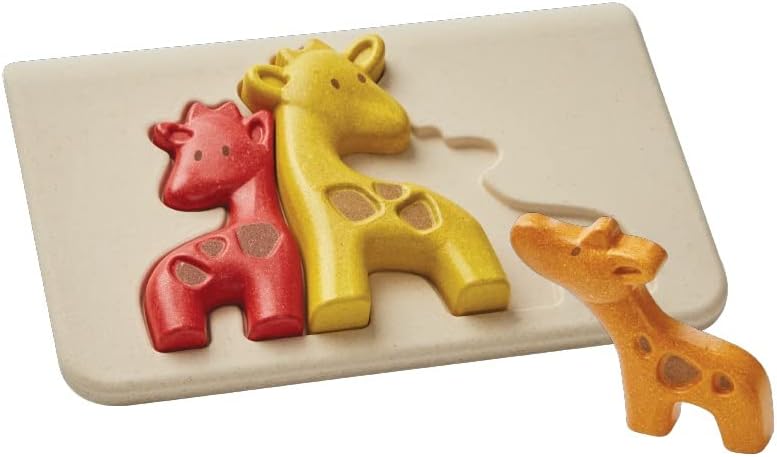 PlanToys® Elephant Puzzle Wooden Educational Toy for Kids Ages 3+ | Montessori Puzzle for Logical Thinking, Coordination & Concentration | Eco-Friendly Learning Toy