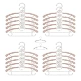 Domiella Adjustable Baby Clothes Hangers for Nursery,Plastic Children Closet Hangers Non-Slip Kids H