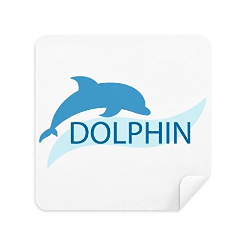 Chiffon de nettoyage écran téléphone tissu daim essuie-lunettes dauphin bleu