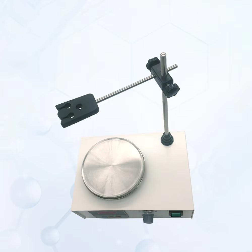 Magnetrührer mit Digitaler Anzeige und Edelstahlständer, 0-2000 U/min, Labor Flüssigkeitsmischer Analysator