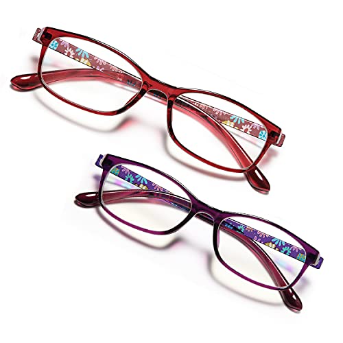 Eyeurl Lightweight Flexible Reading Glasses Women - Magnification +1.75 Computer Eyeglasses Blue Light Blocking And Hard Case #TOP1