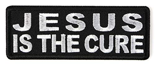 Image of Embroidered Jesus is The Cure Iron on Patch
