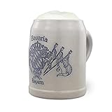 Chope à bière émaillée au sel « losange » de 0,5 l