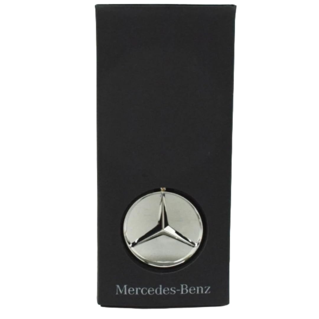 Mercedes-Benz, Llavero Bruselas, plateado, de zinc fundido a presión con varias anillas pequeñas. Producto Oficial Collection.