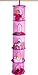 5 Tier Storage Organizer - 12" X 59" - Hang in Your Children's Room or Closet for a Fun Way to Organize Kids Toys or Store Gloves, Shawls, Hats and Mittens. Attaches Easily to Any Rod. (Fuchsia)