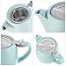 Tealyra - Pluto Porcelain Small Teapot Turquoise - 18.2-ounce (1-2 cups) - Matte Finish - Stainless Steel Lid and Extra-Fine Infuser To Brew Loose Leaf Tea - 540ml