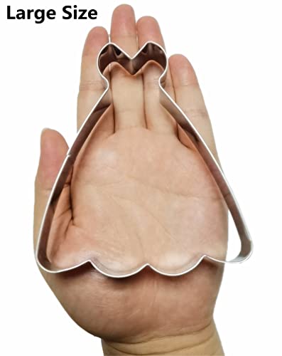 Large Size Dress Shaped Cookie Cutter, Stainless Steel Strapless Princess Dress Wedding Dress Cookie Cutter, 4.3 Inches #TOP1