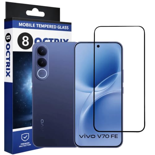 Image of Premium Tempered Glass Screen Protector Compatible for Vivo V70 FE 5G with Edge to Edge Coverage - Case Friendly, Anti-Scratch & Bubble-Free Installation Kit (Pack Of 1)