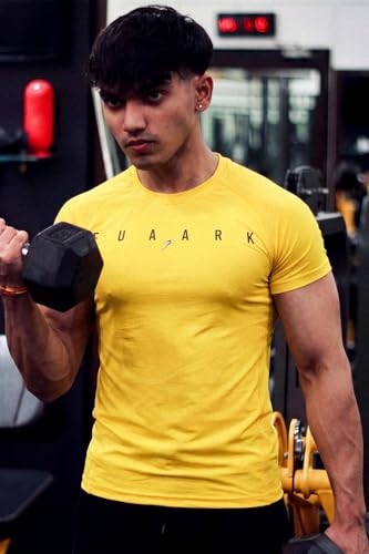Image of FUAARK Men's Round Neck Slim fit Gym & Active wear Sports T-Shirt for Workout & Casual Wear