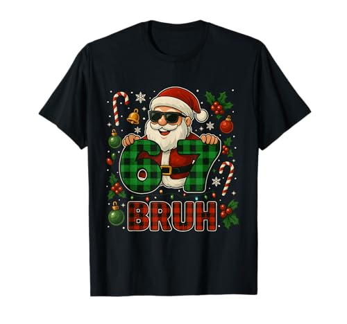 Bruh 67 Meme Funny Six Seven for Kids Men Boys Christmas T-Shirt