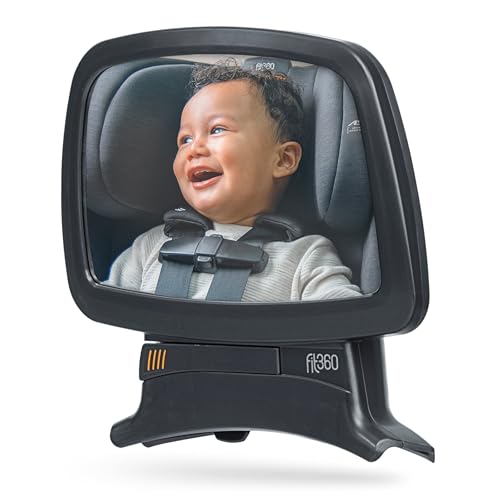 Image of Chicco Fit360 Mirror Car Seat Accessory for Fit360 Rotating Convertible Car Seat, Shatter-resistant, For Rear-Facing, Anthracite/Grey