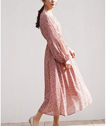 Amazon Co Jp アール ピー エス R P S 小花柄ロングワンピース ピンク M 服 ファッション小物