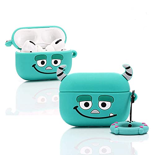 LEWOTE Compatible with Apple Airpods Pro&Pro 2 Case Protective Funny Cute Cartoon Slim Candy Cover with Keychain