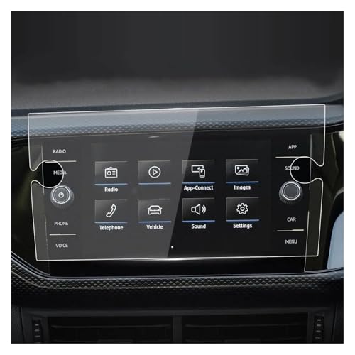 Verre trempé autoradio VW T-Cross Taos protection écran GPS anti-rayures haute sensibilité 2021