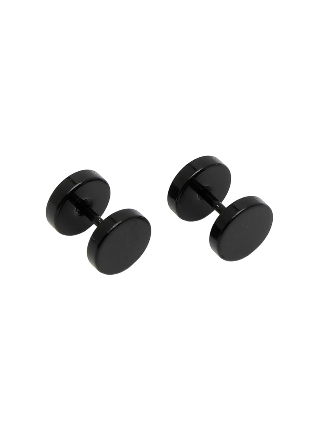 nvr Jewellery Earrings for Men Black Rhodium-Plated Metal Studs Earring | Accessories Jewellery for Men | Birthday Gift for Men and Boys Anniversary Gift for Husband-picture-49